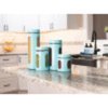 Home Basics 4pc SS Canister sEt turquoise CS44971